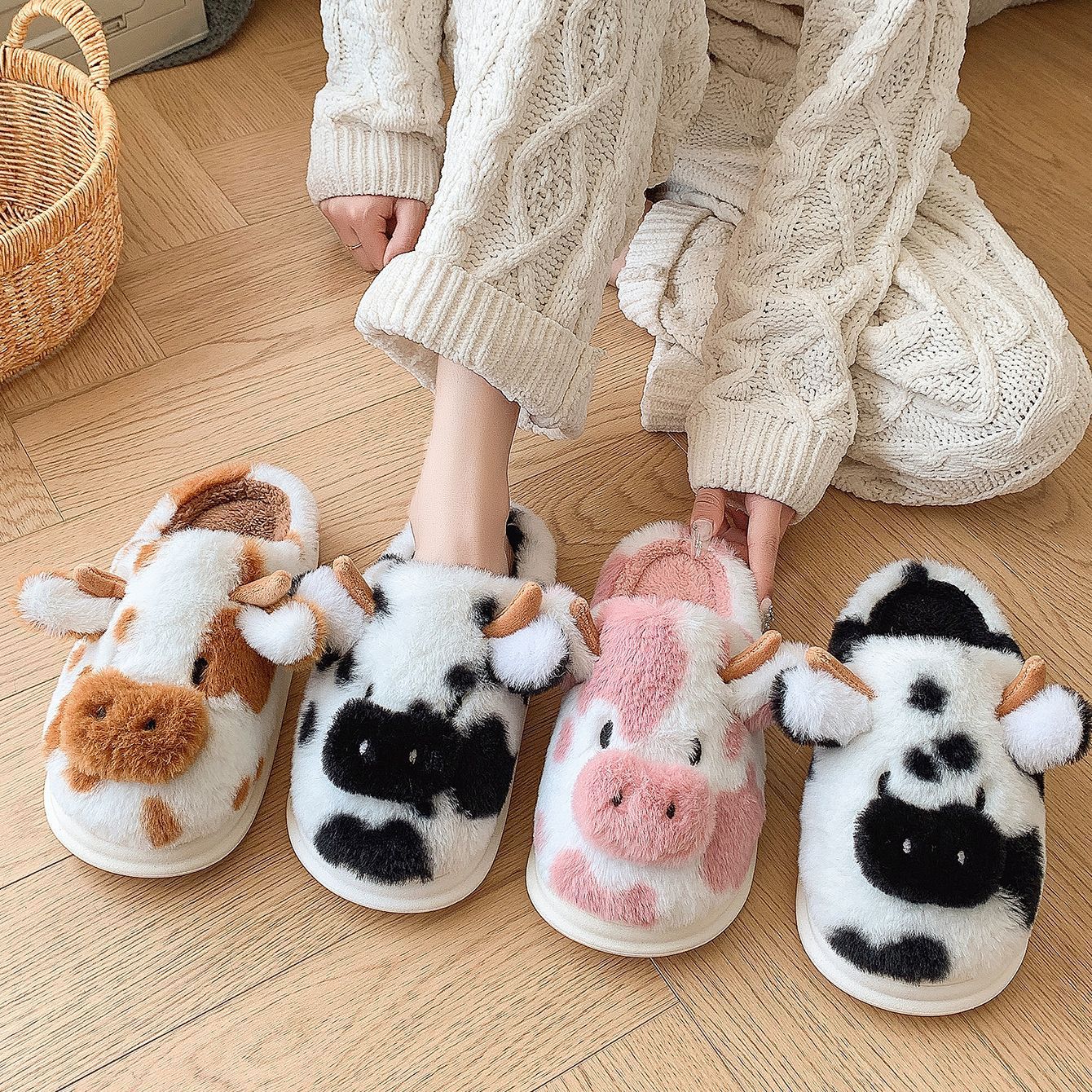 PREORDER: Cow Slippers- Adult and Kids 9.23.24