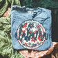 Retro Floral State Tee - Blue Jean