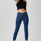 RISEN Full Size Embellished Mid Rise Crop Skinny Jeans