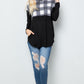 Celeste Full Size Pocketed Plaid Turtleneck Long Sleeve Blouse