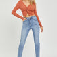 RISEN Full Size High Rise Frayed Hem Skinny Jeans