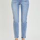 RISEN Full Size High Rise Frayed Hem Skinny Jeans