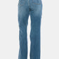 Judy Blue Full Size Tummy Control Cut Raw Hem Straight Jeans