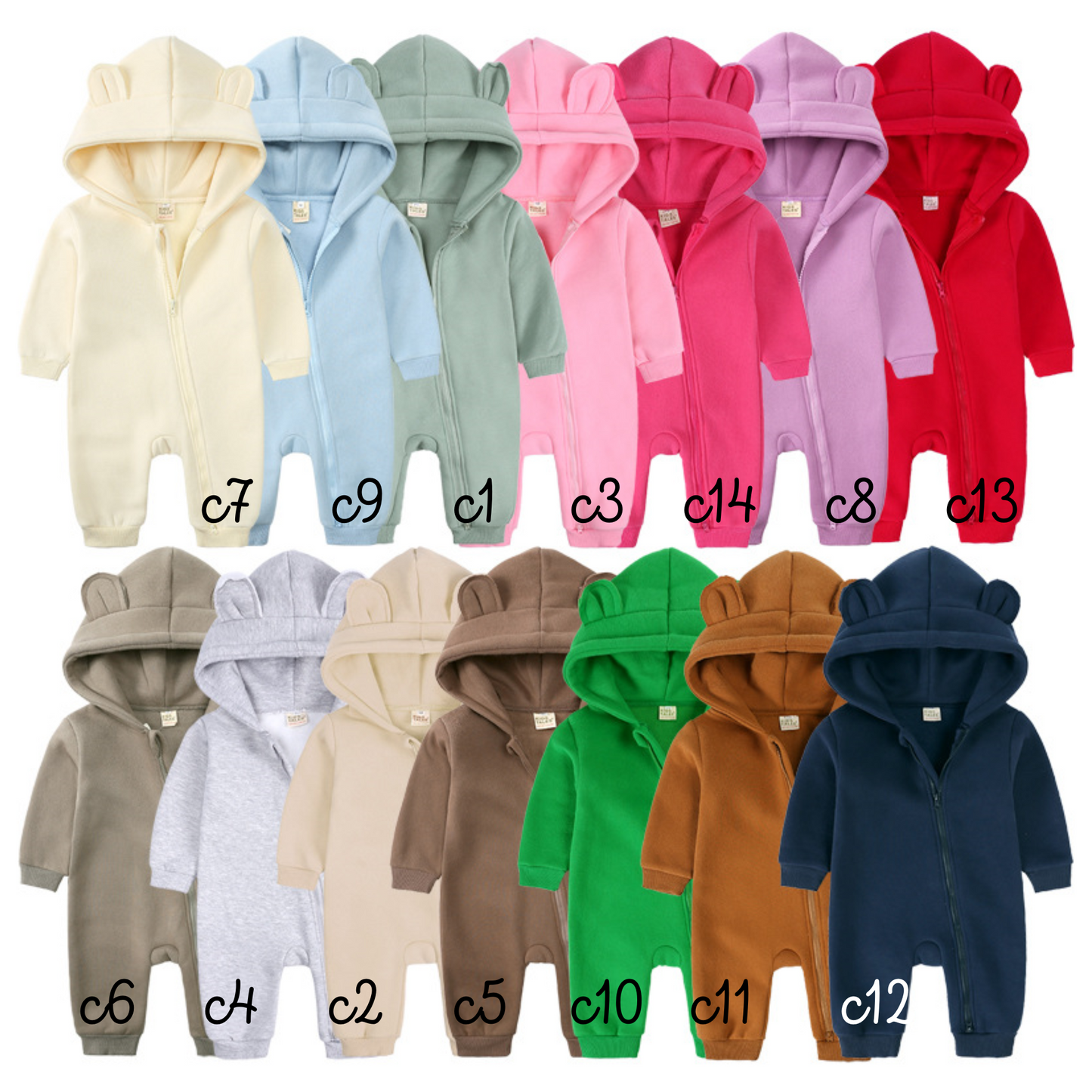 PREORDER: Hooded Bear Ear Onesie 9.23.24