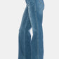 Judy Blue Full Size Tummy Control Cut Raw Hem Straight Jeans