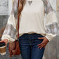 Plaid Round Neck Long Sleeve Sweatshirt