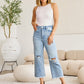 RFM Full Size Tummy Control High Waist Raw Hem Distressed Jeans