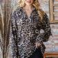 Heimish Full Size Leopard Johnny Collar Long Sleeve Top