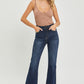 RISEN High Waist Raw Hem Flare Jeans