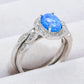 2-Piece 925 Sterling Silver Opal Ring Set