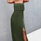 Strapless Split Maxi Dress