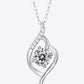 Platinum-Plated 1 Carat Moissanite Pendant Necklace