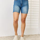 Judy Blue Full Size Tummy Control Double Button Bermuda Denim Shorts