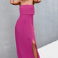 Strapless Split Maxi Dress