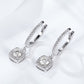 Moissanite Huggie Drop Earrings