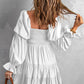 Smocked Off-Shoulder Tiered Mini Dress