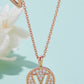 Moissanite U to Z Pendant Necklace