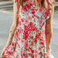 Ruffled Printed Mock Neck Dress