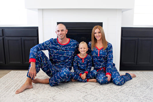 PREORDER: Matching Family Christmas Pajamas In Christmas Lights