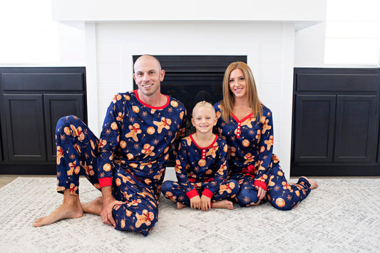 PREORDER: Matching Family Christmas Pajamas In Gingerbread Men