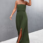 Strapless Split Maxi Dress