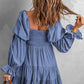 Smocked Off-Shoulder Tiered Mini Dress