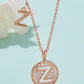 Moissanite U to Z Pendant Necklace