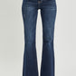 RISEN High Waist Raw Hem Flare Jeans