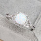 Opal Contrast Crisscross Ring