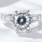 5 Carat Moissanite Side Stone Ring