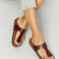 MMShoes Drift Away T-Strap Flip-Flop in Brown