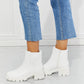 MMShoes What It Takes Lug Sole Chelsea Boots in White