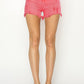 RISEN High Waist Frayed Hem Denim Shorts