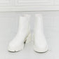 MMShoes What It Takes Lug Sole Chelsea Boots in White