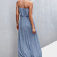 Strapless Split Maxi Dress