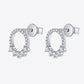 Moissanite Platinum-Plated Earrings